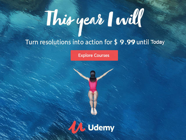 New Year 2018 Udemy Sale 95% Off On All Top Courses