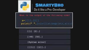 Learn Python with SmartyBro, Solve Quizzes and Earn Points (Redeem). Python Questions & Answers (Q&A) – Lists & List Comprehension