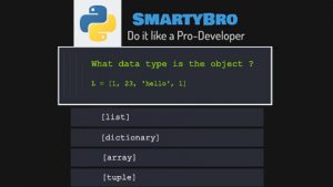 Learn Python with SmartyBro, Solve Quizzes and Earn Points (Redeem). Python Questions & Answers (Q&A) – Variable Names, Basic Operators, Core Data Types & Numeric Types