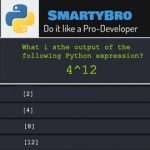 Learn Python with SmartyBro, Solve Quizzes and Earn Points (Redeem). Python Questions & Answers (Q&A) – Bitwise