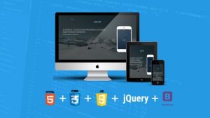 Convert 3 Modern Photoshop Designs into 3 Stunning responsive websites using HTML5 CSS3, jQuery and Bootstrap 4